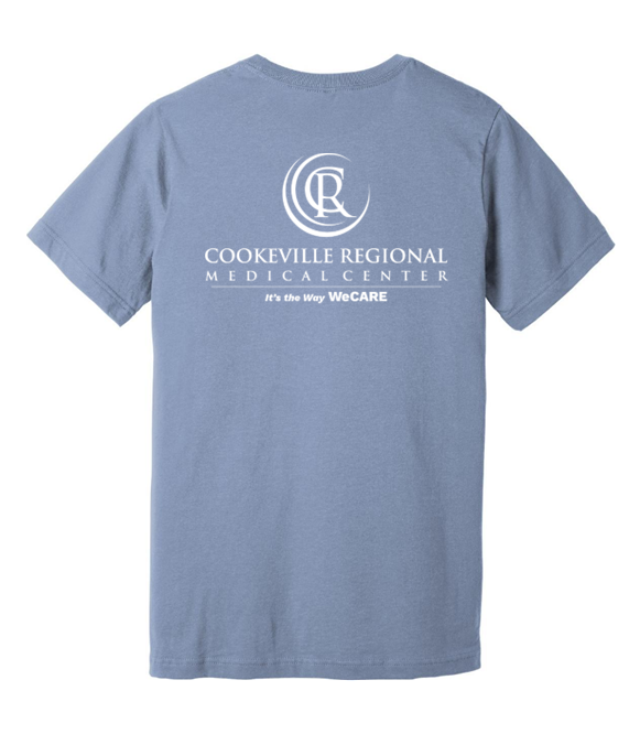 Bella Canvas Jersey Short Sleeve Tee - Heather Blue- BC3001cvc