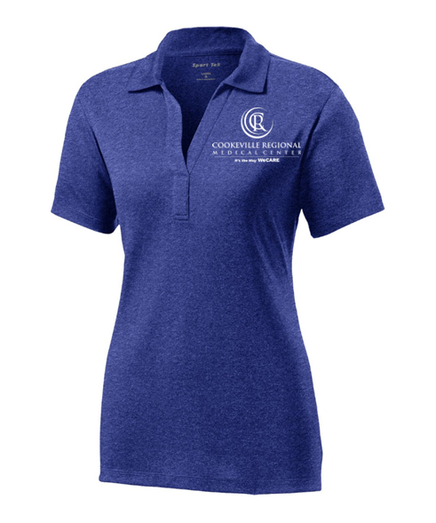 Women's Sport-Tek Contender Polo Heather Cobalt- LST660