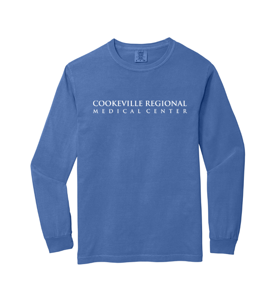 Comfort Colors Long Sleeve T-Shirt - 6014 - Flo Blue