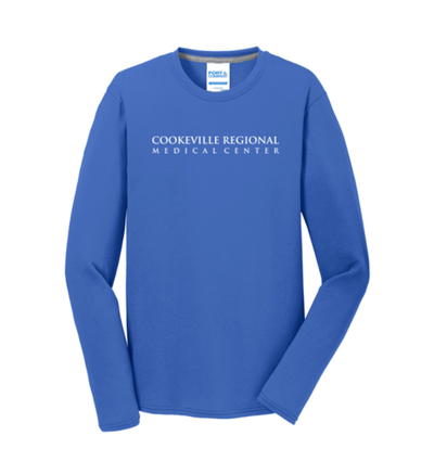 Long Sleeve Performance Blend Tee True Royal- PC381LS