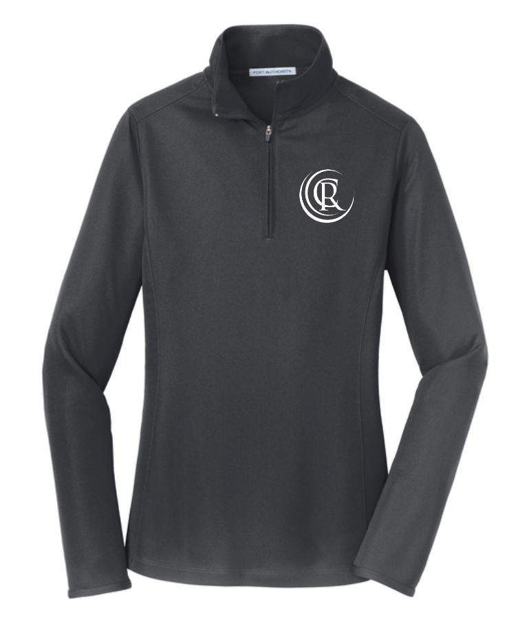 Women's Pinpoint Mesh 1/2-Zip L806 - Battleship Grey