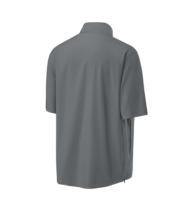 1/4-Zip Short Sleeve Wind Shirt - Charcoal RA7400SSQ