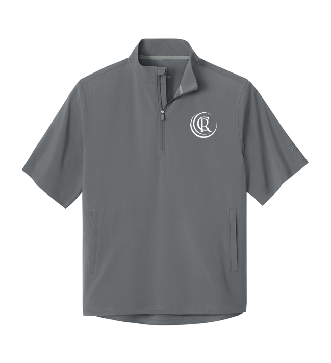 1/4-Zip Short Sleeve Wind Shirt - Charcoal RA7400SSQ