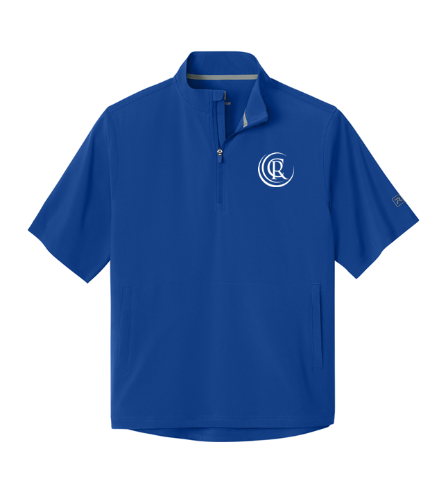 1/4-Zip Short Sleeve Wind Shirt - Royal RA7400SSQ
